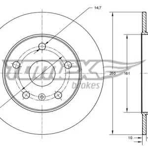 TOMEX Brakes TX 74-00 - Bremsscheibe Top-Angebot